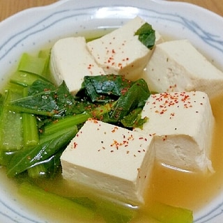 豆腐と小松菜の煮物